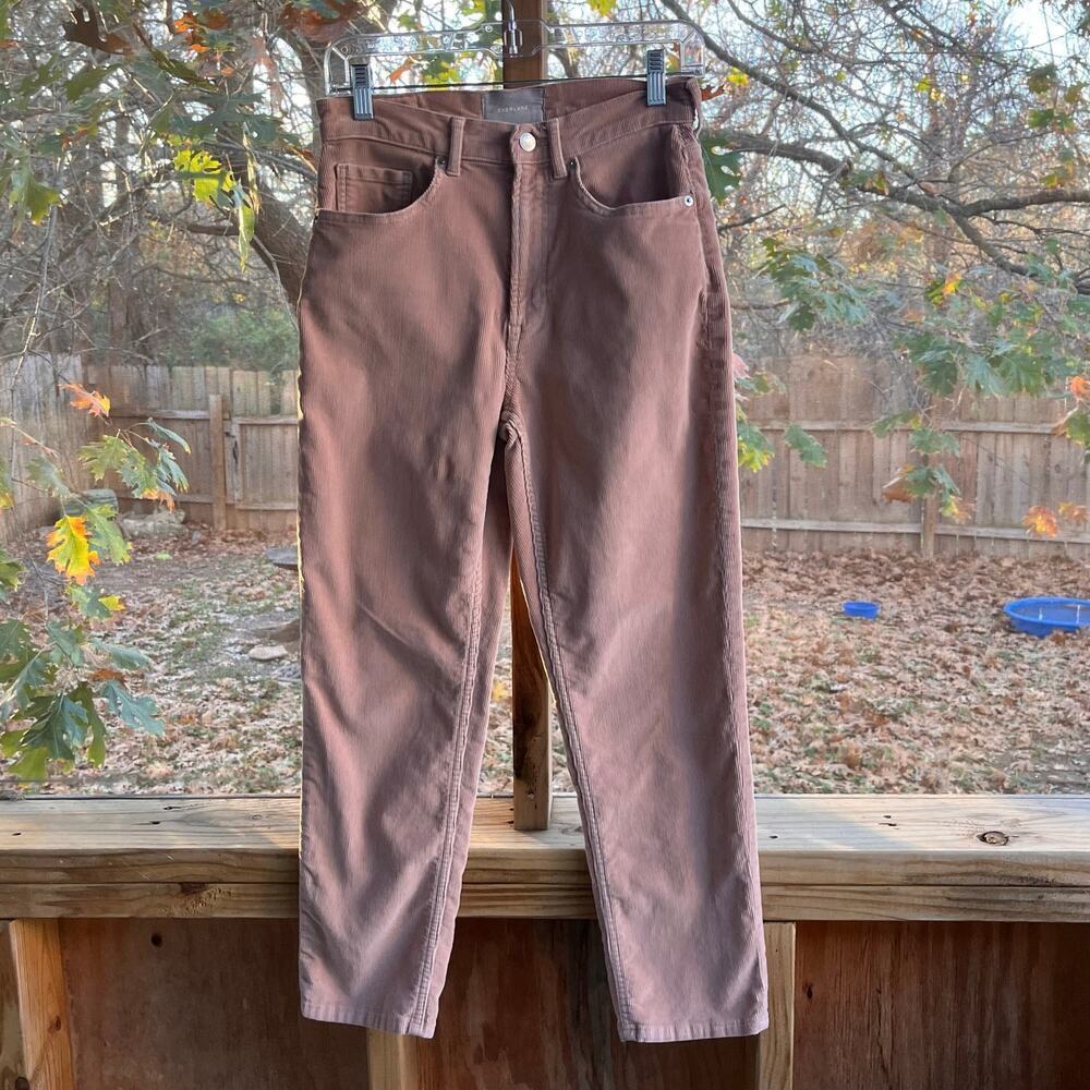 Everlane Women's Dark Tan Baby Cord Cheeky Crop Corduroy Pants Size 2